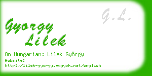 gyorgy lilek business card